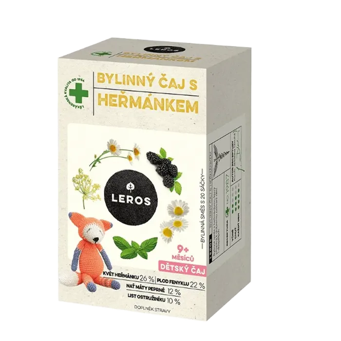 LEROS Dětský bylinný čaj s heřmánkem 20x1,5 g